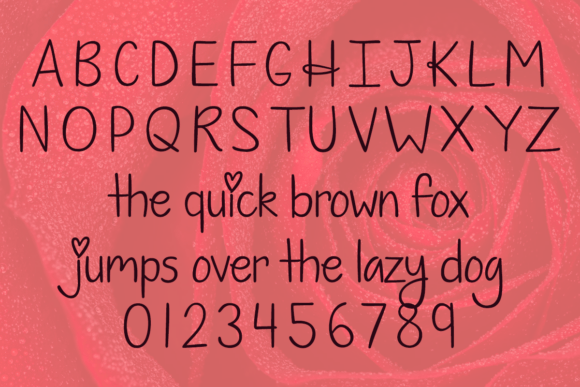 Romantic Song Font PNG with transparent background - Preview 1