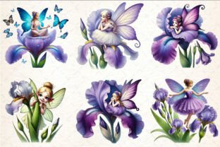 Spring Iris Fairy Sublimation Clipart Graphic by Rose Art · Creative ...