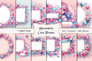 12 Decorative Cute Frame Graphic by BEAUTIFUL DG ART · Creative Fabrica