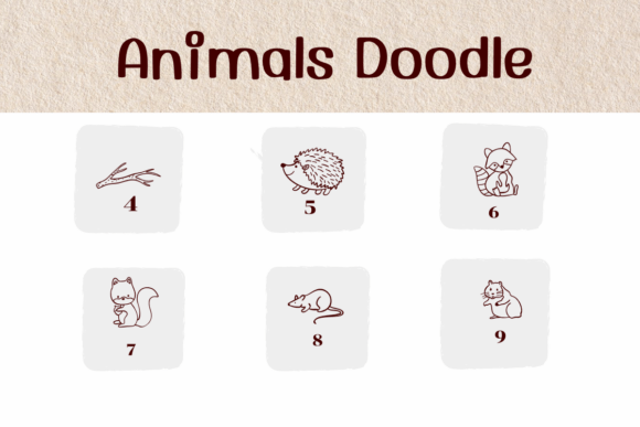 Animals Doodle Font - Preview 3