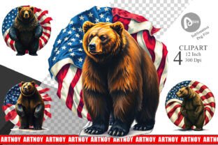 Bear 4th of July Clipart Graphic by Artnoy · Creative Fabrica