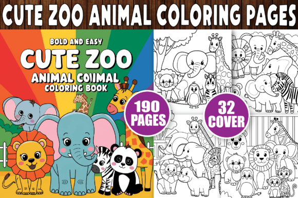 Cute Zoo Animal Coloring Pages for Kids