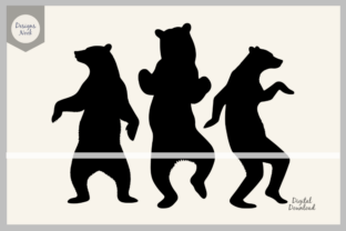 Dancing Bears Vector Dancing Bear SVG File Clipart Silhouette Graphic by DESIGNS NOOK ...