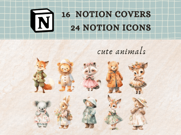 Kawaii Animals Notion Icons