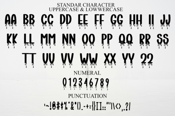 Night Scarry Font PNG with transparent background - Preview 2