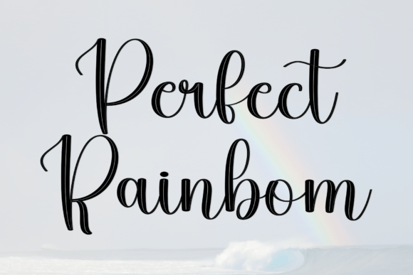 Paradise Rainbow Font PNG with transparent background - Preview 6