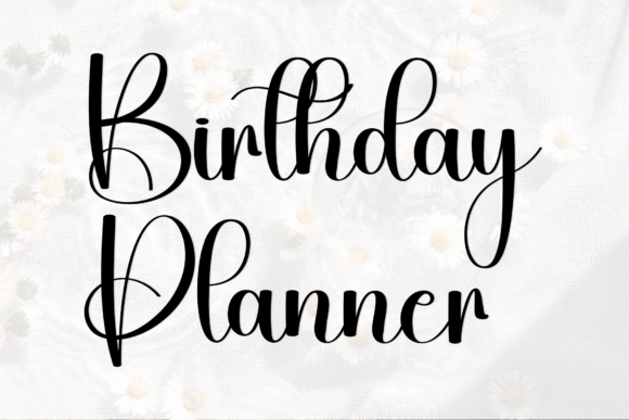 Planner Samantha Font PNG with transparent background - Preview 6