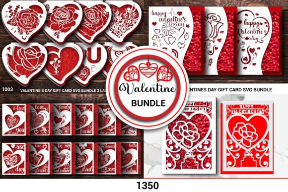 Valentine's Day Sweet Gift Card SVG 1350