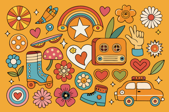 Whimsical Retro 70s Design Collection