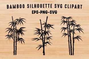 Bamboo SVG Silhouette Clipart Set Graphic by Gfx_Expert_Team · Creative ...