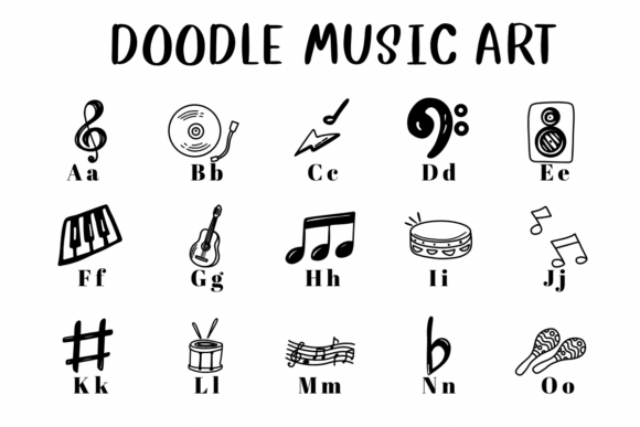 Doodle Music Art Font - Preview 1