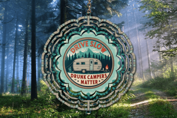 Drive Slow Camping Wind Spinner