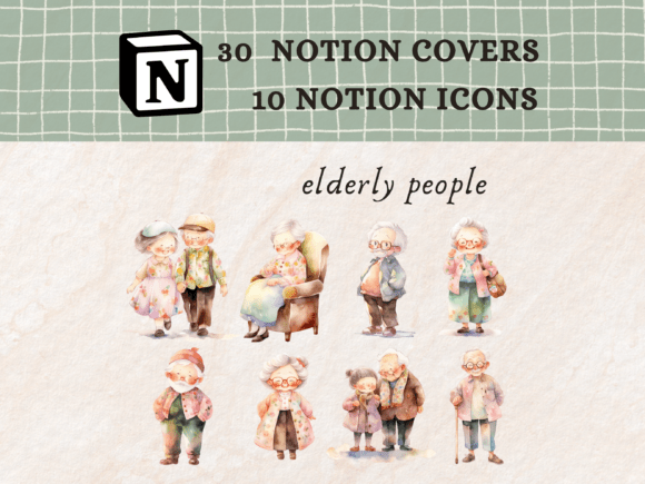 Elderly People Notion Icons