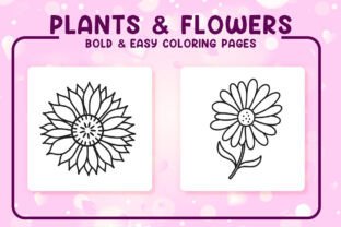 Flowers Bold and Easy Coloring Book Graphic by RedPixel · Creative Fabrica