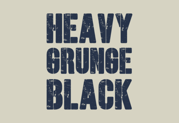 Heavy Grunge Black Font - Preview 1