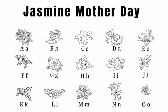 Jasmine Mother Day Font PNG with transparent background - Preview 1