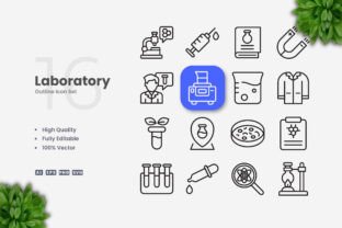 Laboratory Icons Graphic by upnowgraphic · Creative Fabrica