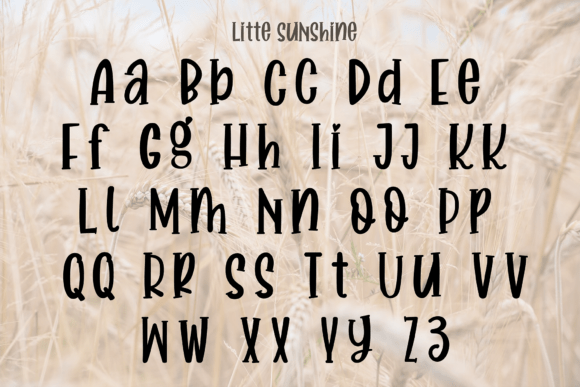 Little Sunshine Font PNG with transparent background - Preview 4