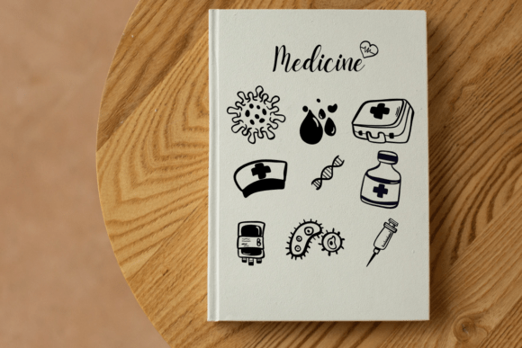 Medicine Doodle Font PNG with transparent background - Preview 1