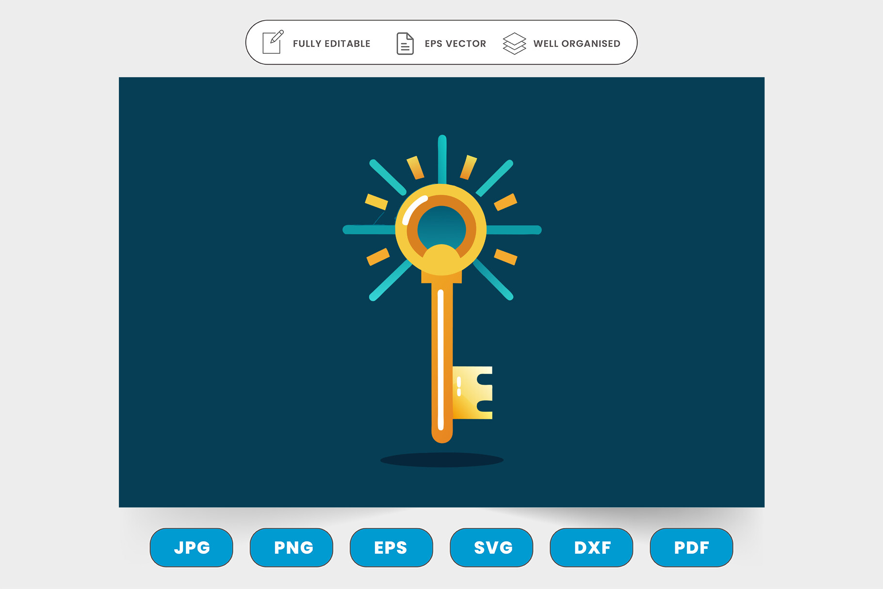 A Classic Key Icon Reimagined with a Glo Graphic by saro shop ...