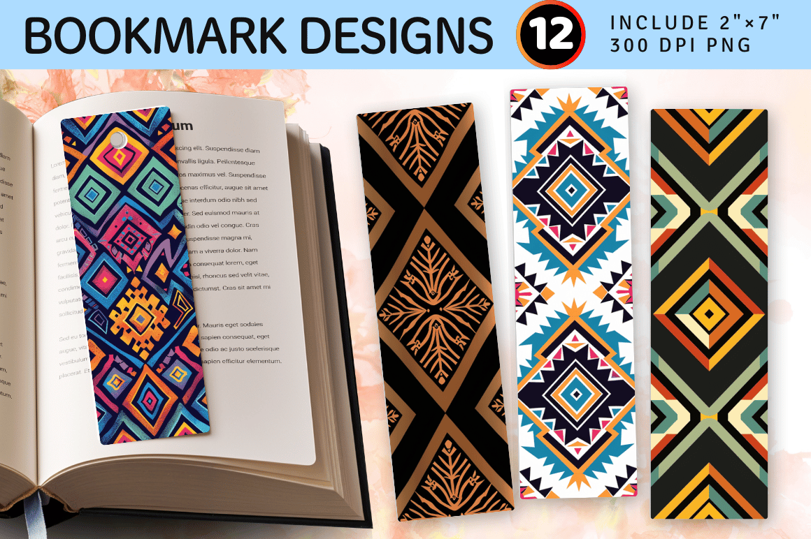 Aztec Diamond PNG Bookmark Design Graphic by CraftyCakes · Creative Fabrica