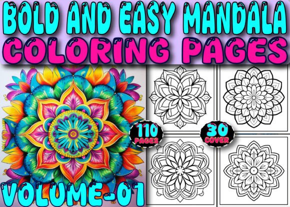 Bold and Easy Mandala Coloring Pages