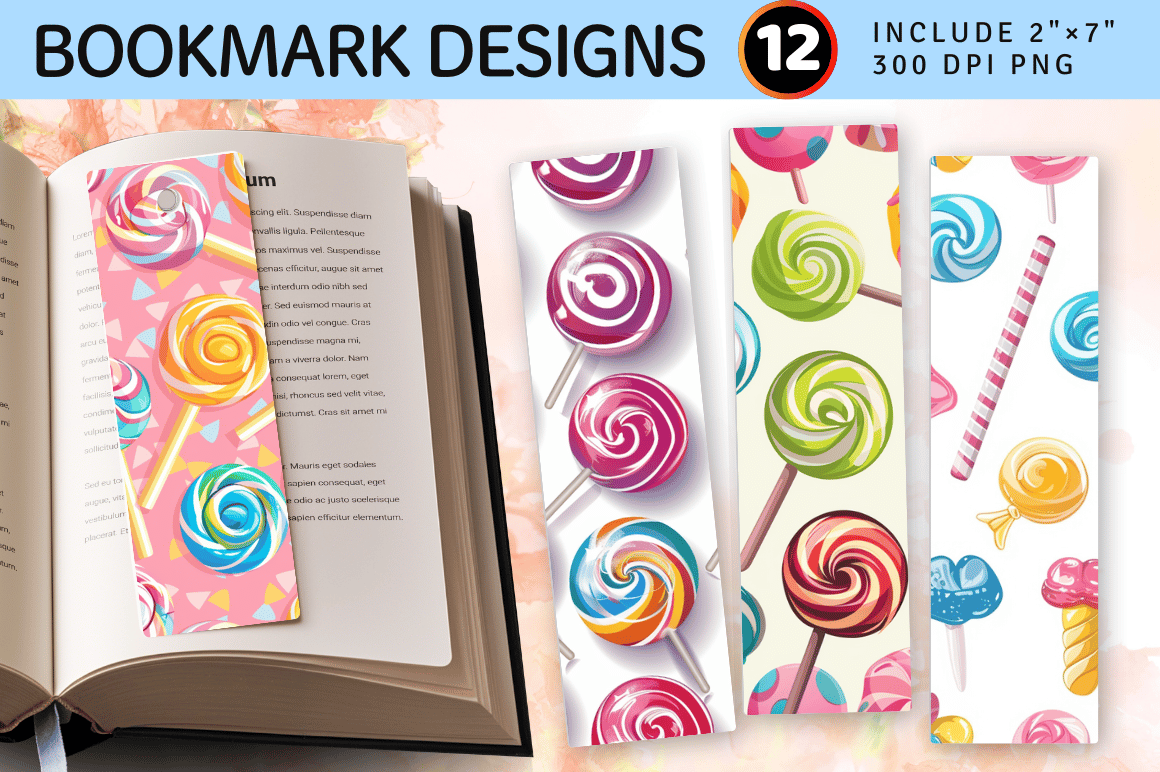 Candy Pop PNG Bookmark Design Graphic by AKDestiny · Creative Fabrica