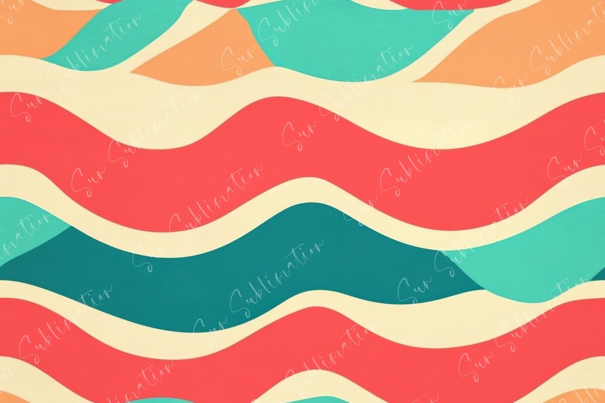 Colorful Abstract Waves Seamless Graphic by Sun Sublimation · Creative ...