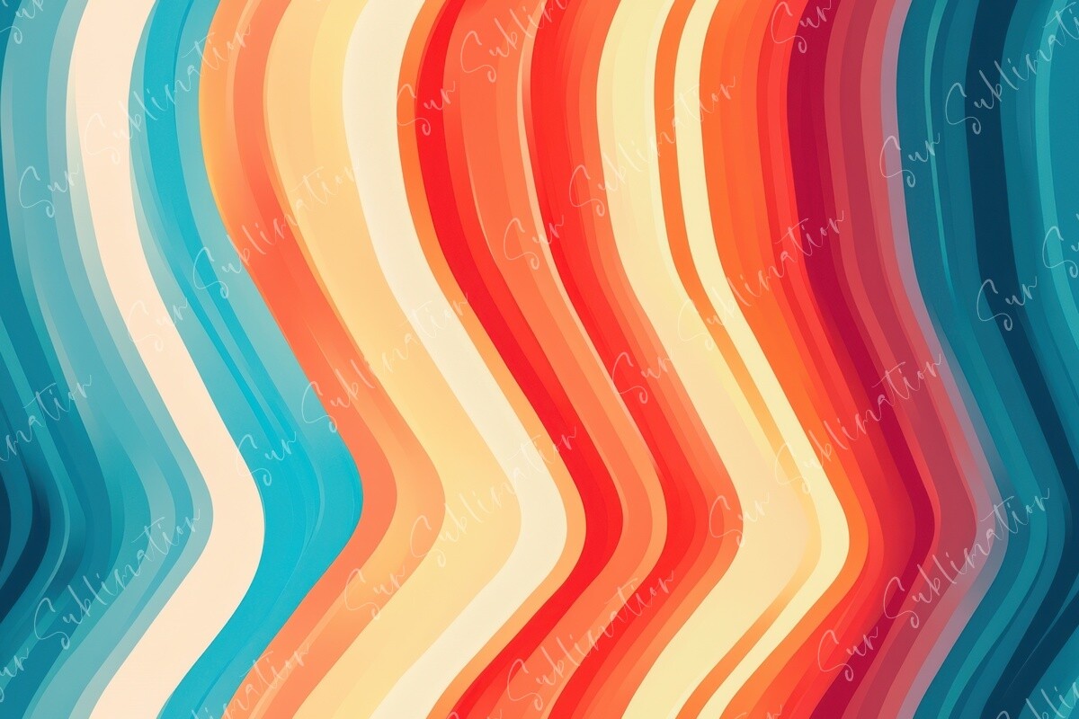 Colorful Wavy Patterns Seamless Graphic by Sun Sublimation · Creative ...