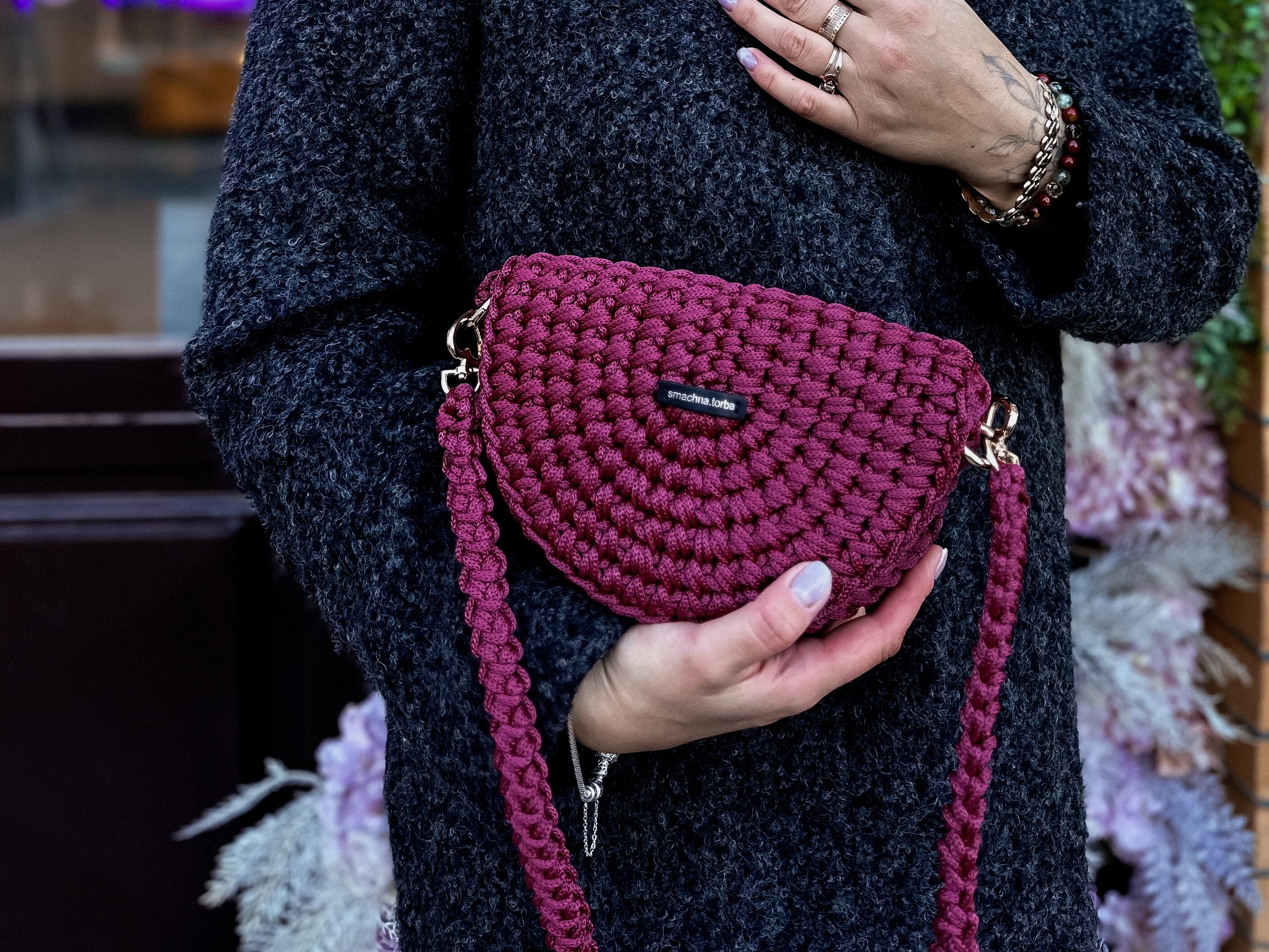 Crochet Pattern Half Moon Bag PDF Video