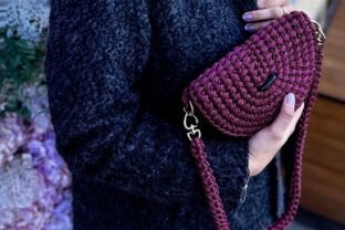 Crochet Pattern Half Moon Bag PDF Video Graphic by A.more.nushka ...