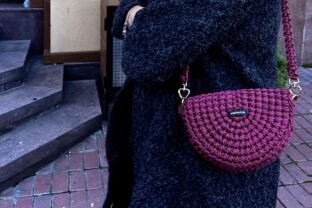 Crochet Pattern Half Moon Bag PDF Video Graphic by A.more.nushka ...