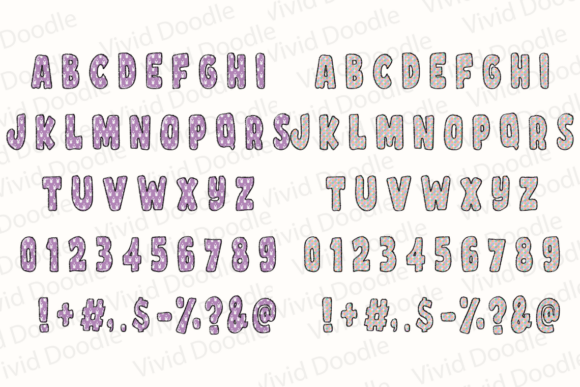 Cute Bunny Easter Font PNG with transparent background - Preview 2