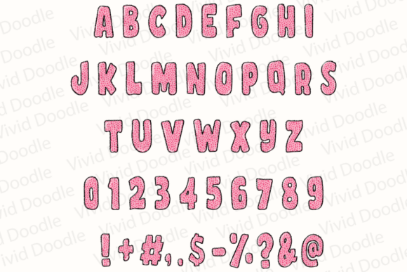 Cute Bunny Easter Font PNG with transparent background - Preview 4