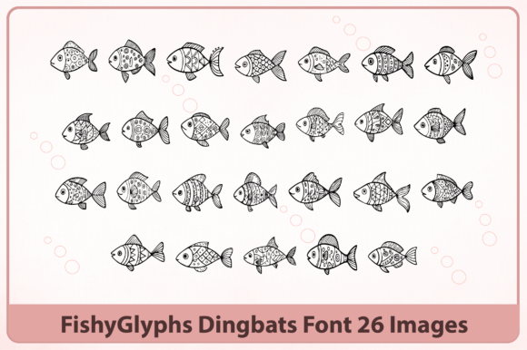 Fishyglyphs Font - Preview 1