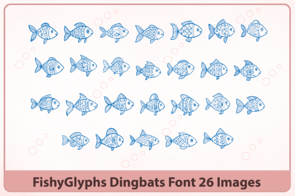 Fishyglyphs Font - Preview 2