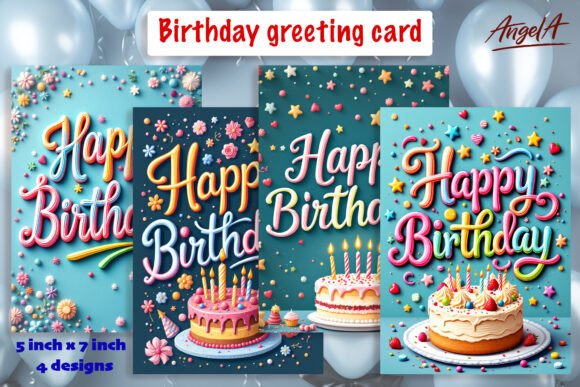 Happy Birthday Lettering, Birthday Card