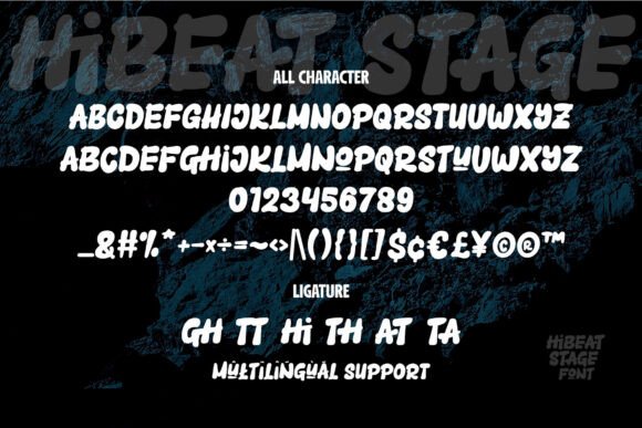 Hibeat Stage Font PNG with transparent background - Preview 1
