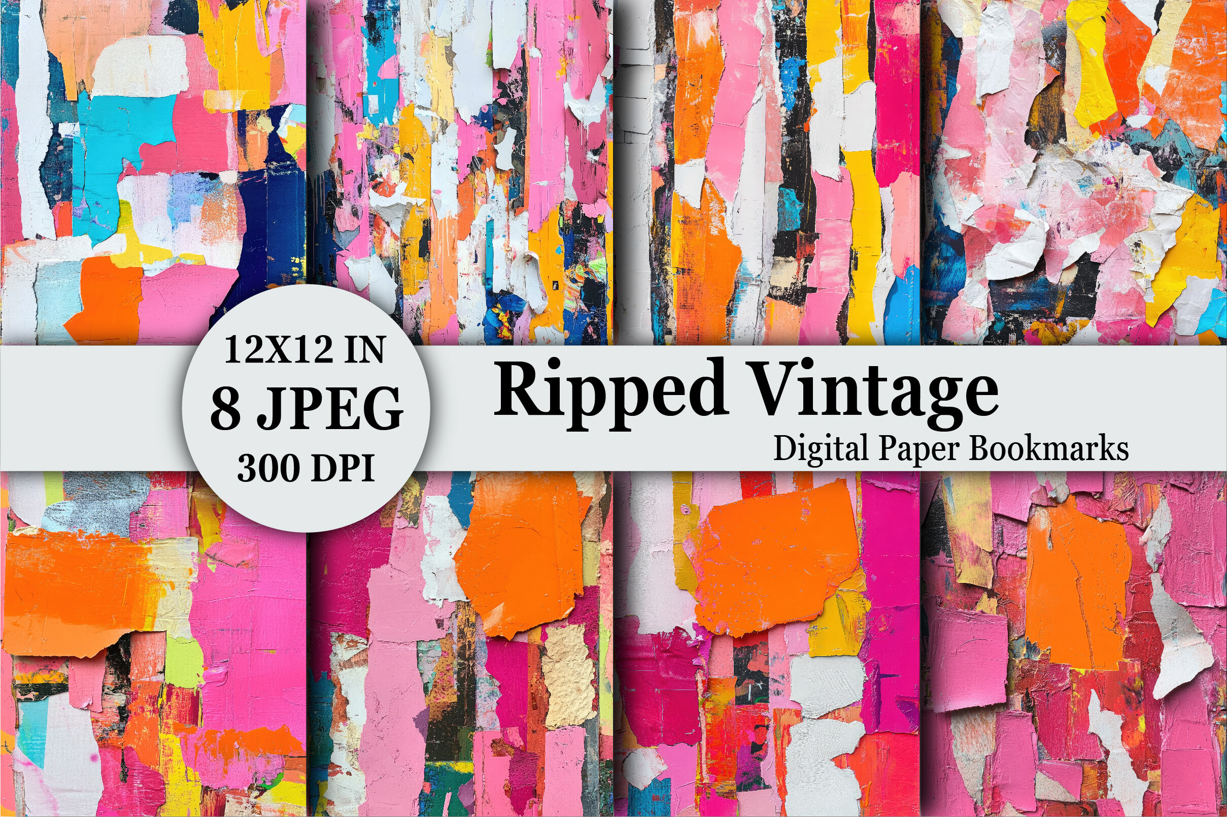 Ripped Vintage Digital Paper Graphic by BEE CREATION · Creative Fabrica
