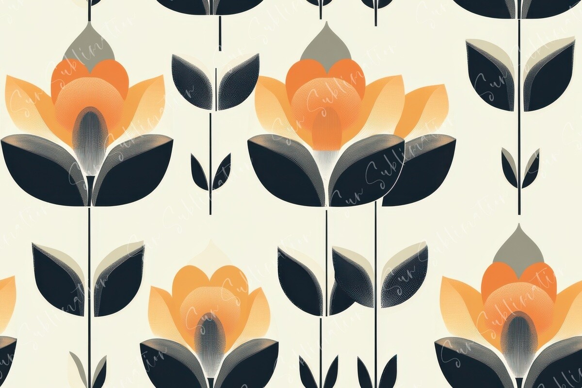 Stylized Floral Patterns Seamless Graphic by Sun Sublimation · Creative ...