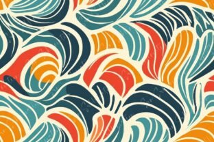 Vibrant Abstract Wave Patterns Seamless Graphic by Sun Sublimation ...