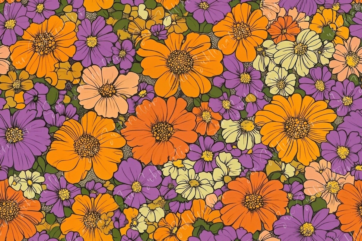 Vibrant Floral Design Seamless Graphic by Sun Sublimation · Creative ...