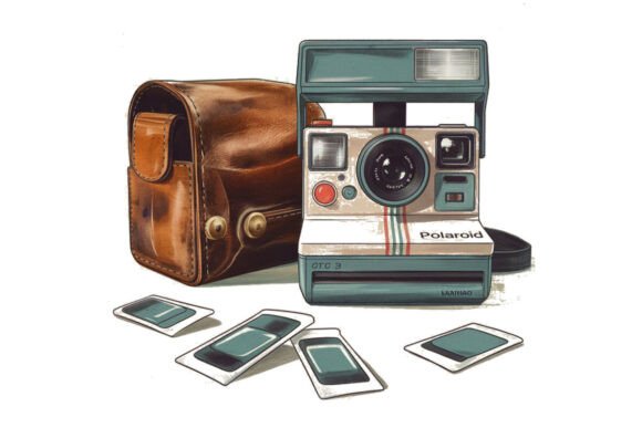 Vintage Camera T-shirt PNG Clipart
