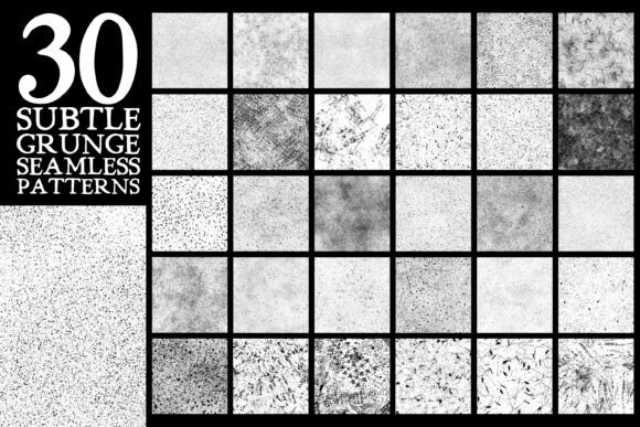 30 Seamless Subtle Grunge Patterns Graphic Patterns By HG Designs
