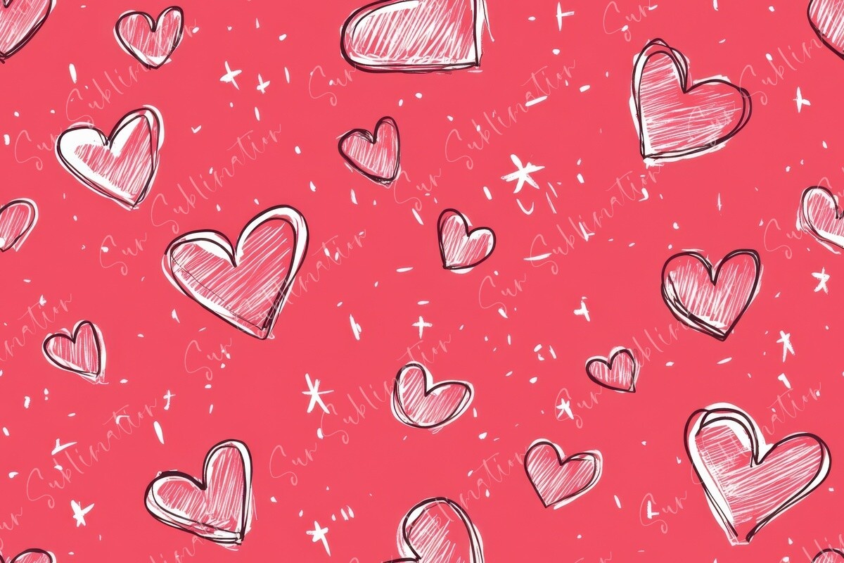 A Colorful Heart Pattern Seamless Graphic by Sun Sublimation · Creative ...