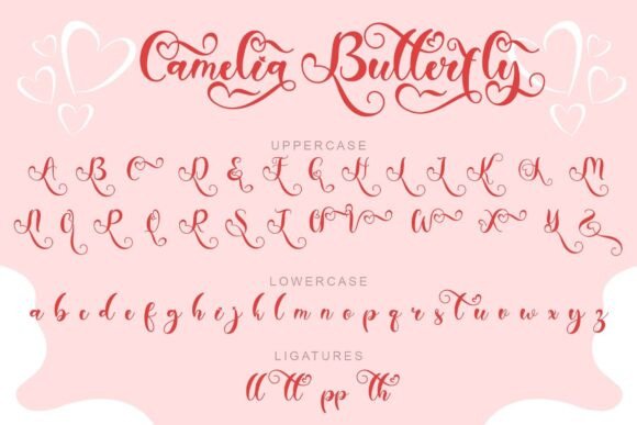 Camelia Butterfly Font - Preview 4