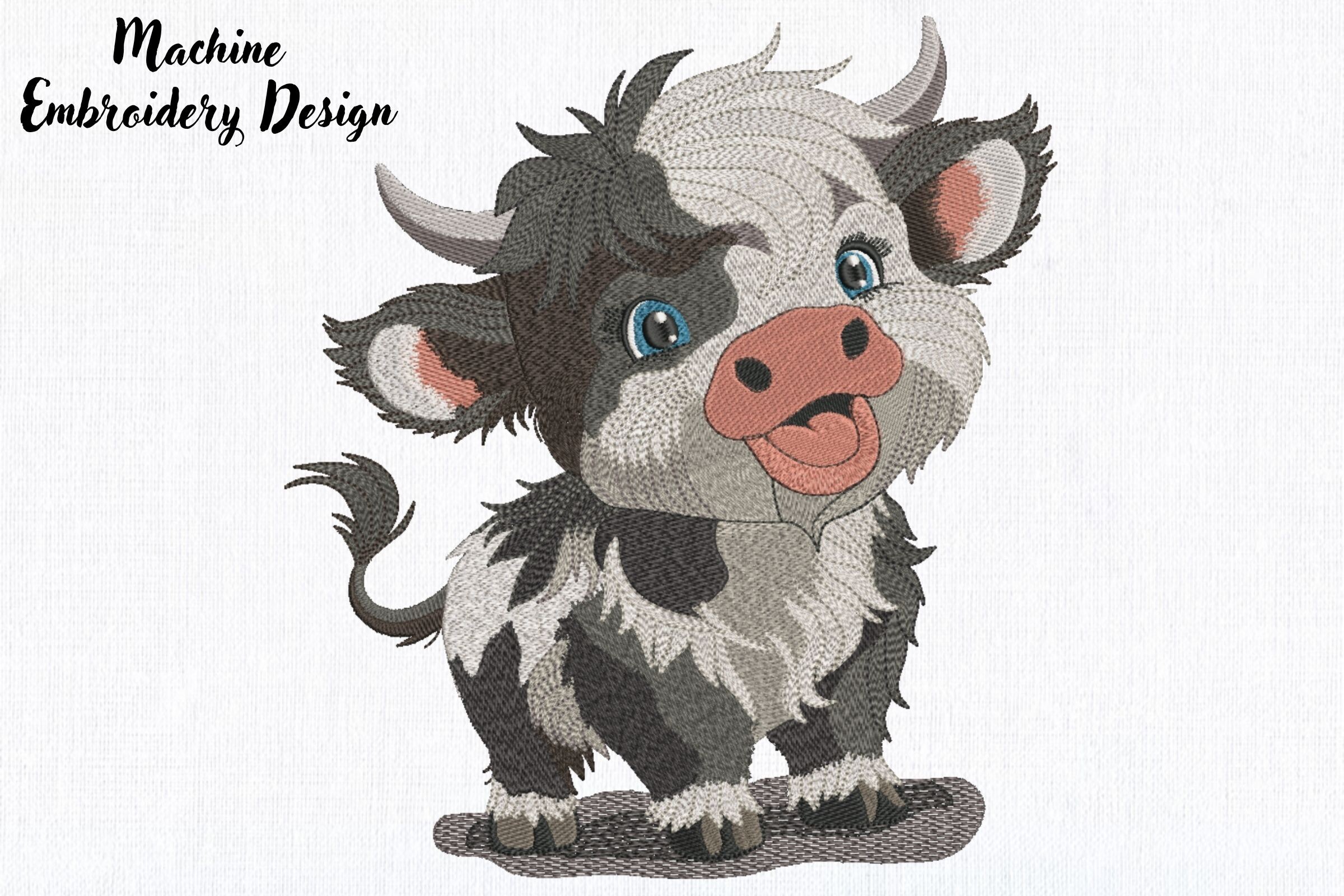 Cute Funny Highland Baby Cow Farm Animal