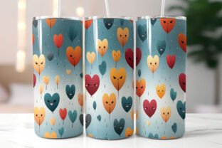 Falling Hearts Pattern Falling Heart Leaves Pattern Graphic by Sha Designs · Creative Fabrica
