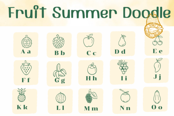 Fruit Summer Doodle Font - Preview 1