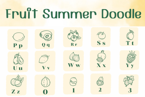 Fruit Summer Doodle Font - Preview 2
